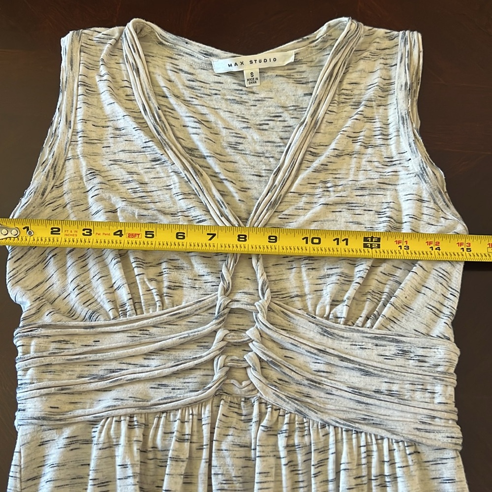 Max Studio Women’s knit Dress Vneck sleeveless Boho braided detail size Small - Picture 7 of 15